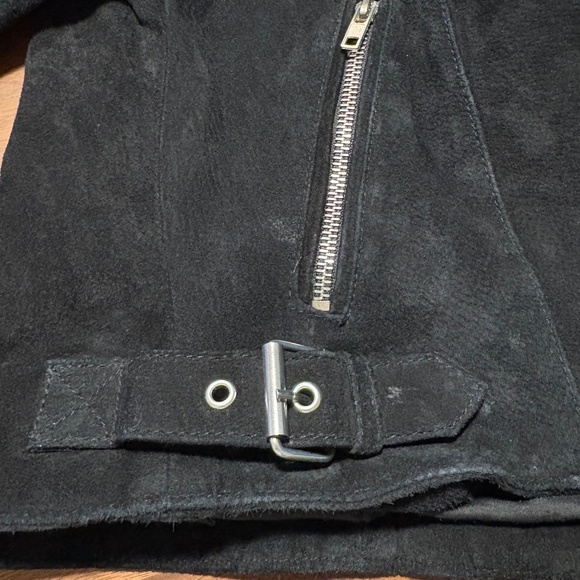 Forever 21 genuine suede leather fringe biker jacket - size small - Picture 7 of 10